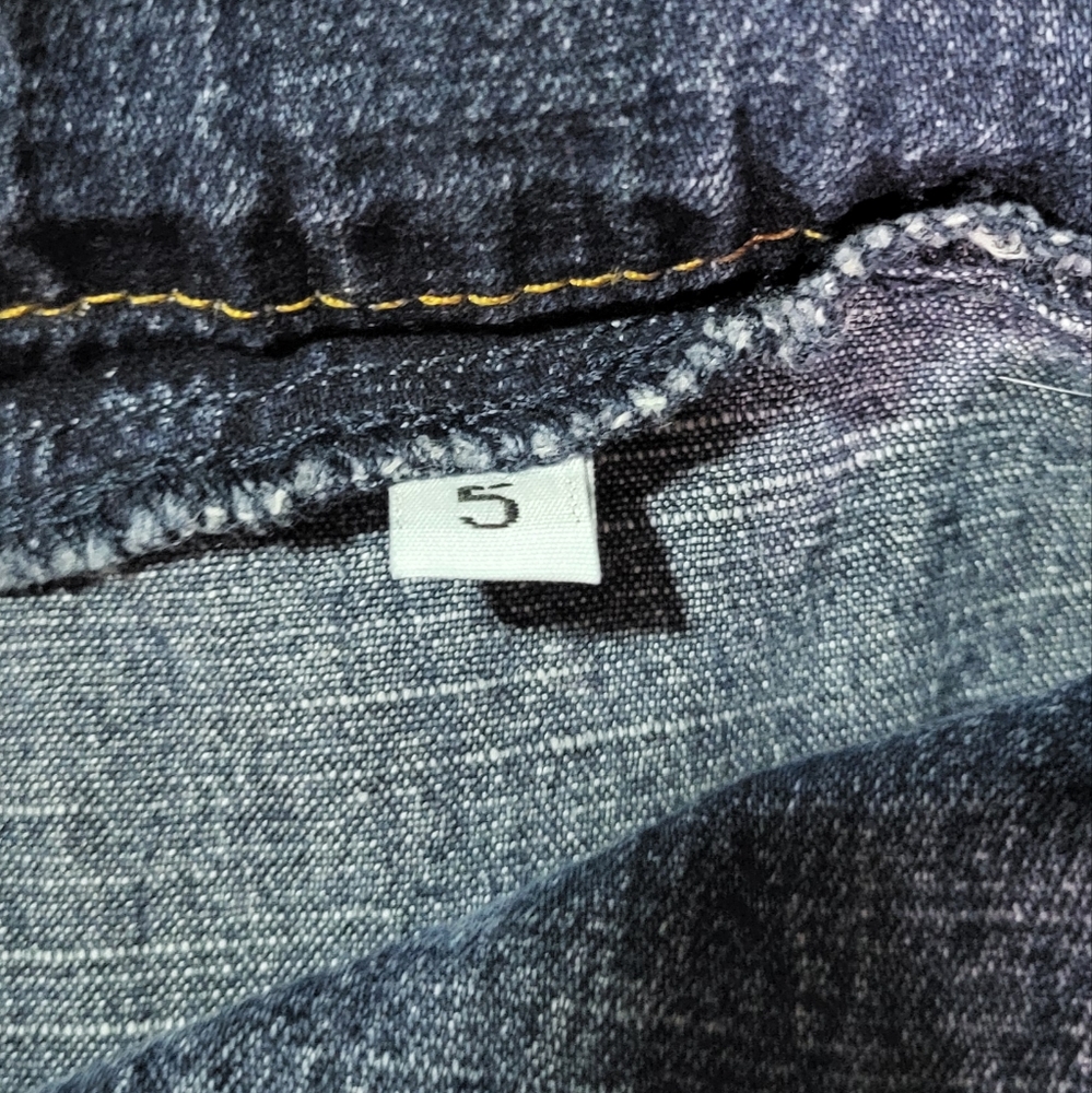 Paris Blue Juniors Medium Wash High Waisted Knee Length Denim Skirt Size 5 🐈 - Picture 5 of 10